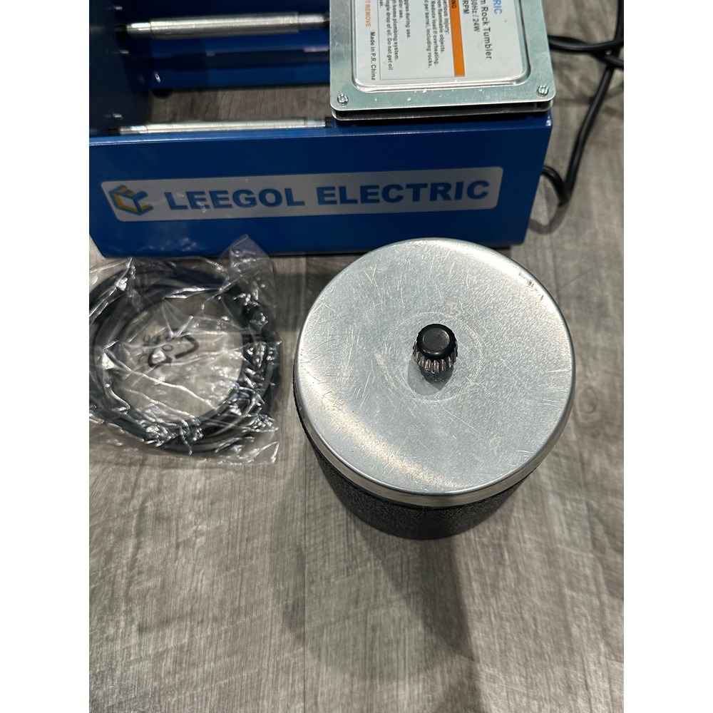 Leegol Electric 3 LBS Single Drum Rock Tumbler PG-LG-001 Blue Lapidary Tool 24W - Picture 3 of 8